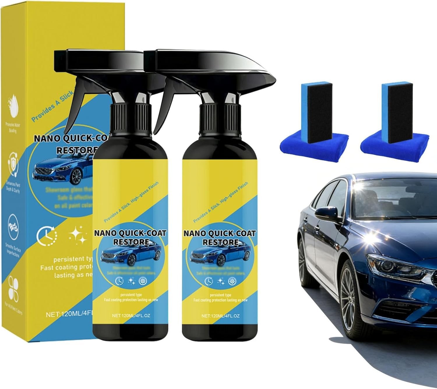 Nano Ceramic Coating Spray Car Paint Protection Quick Coat 9-in-1 Auto Shine