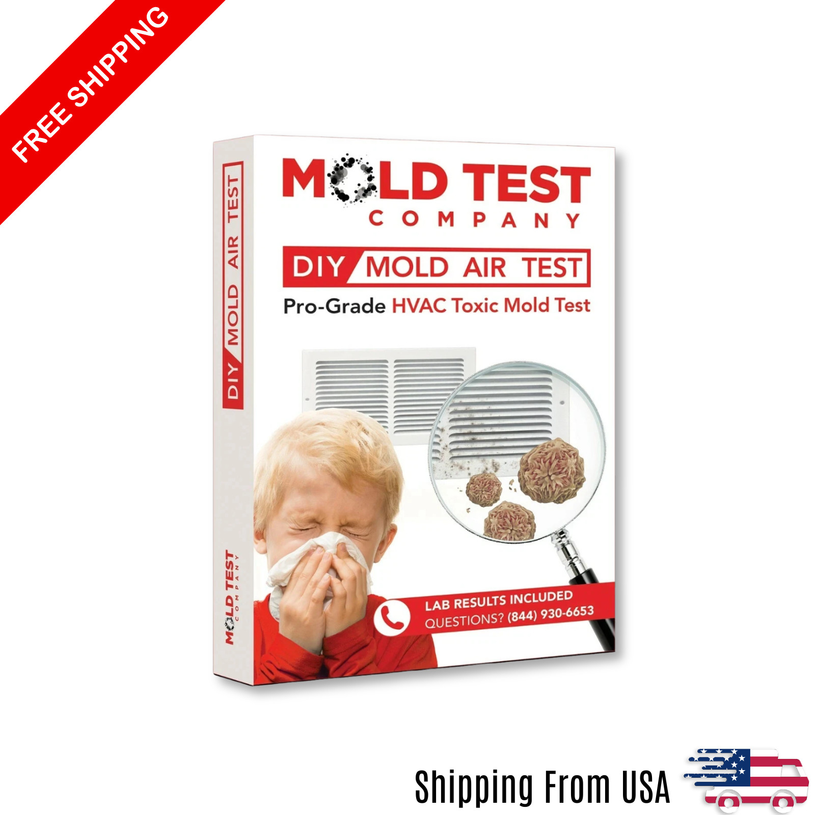 DIY HVAC Mold Test Kit | Tests up to 10 Locations for Air Mold and Toxins