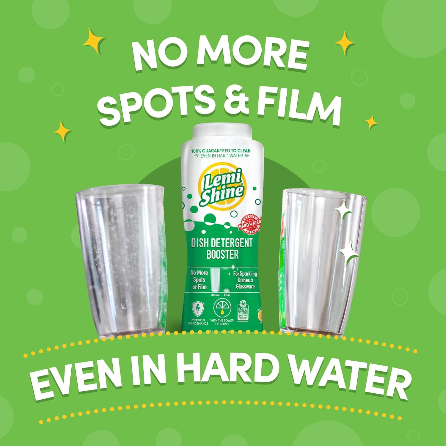Natural Dish Detergent Booster – Hard Water Stain Remover – Multi-Use Citric Aci
