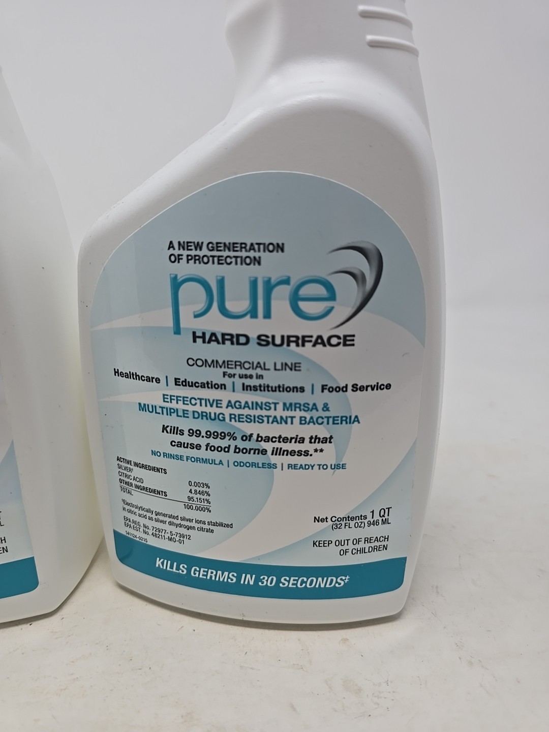 2- PURE Hard Surface Commercial line ,each 32 oz