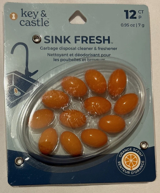Key & Castle Sink Fresh Garbage Disposal Cleaner & Deodorizer capsules.
