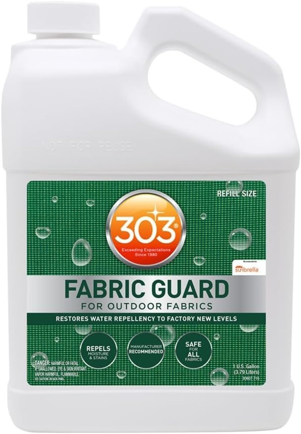 303 Fabric Guard – 128oz Water Repellent & Stain Shielding Spray for All Fabrics
