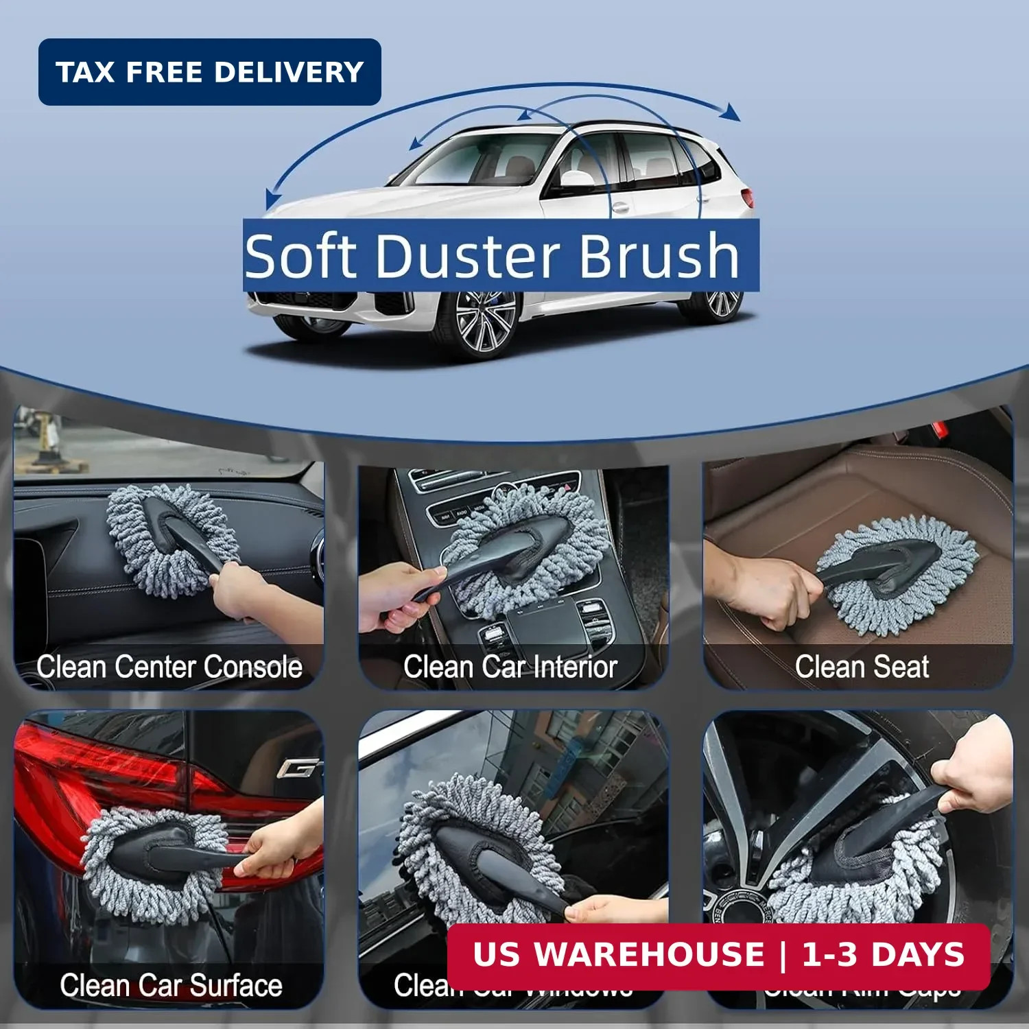 Fitosy Car Interior Duster Detail Brush Cleaning Gel Kit, Dust Remover | Slime P