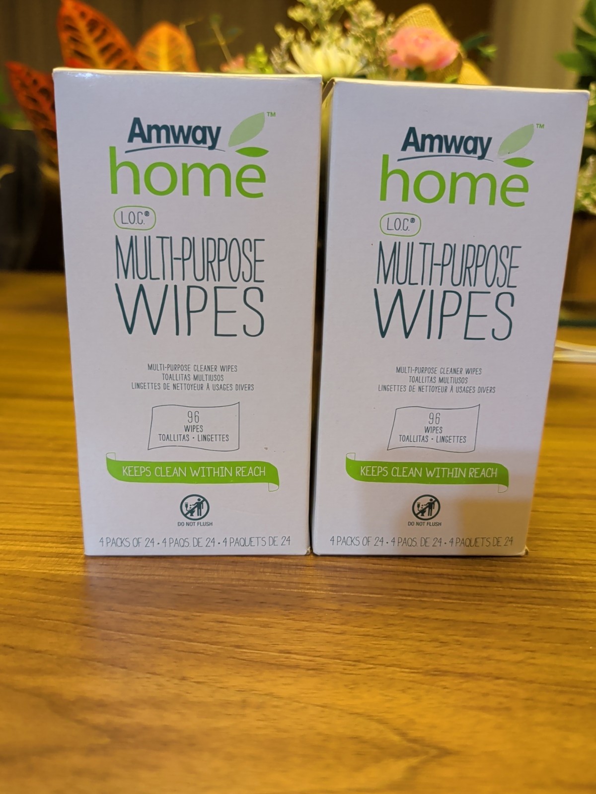 Lot of 2-Amway Home L.O.C. Multi-Purpose Wipes 96 Count, Four 24-Pack