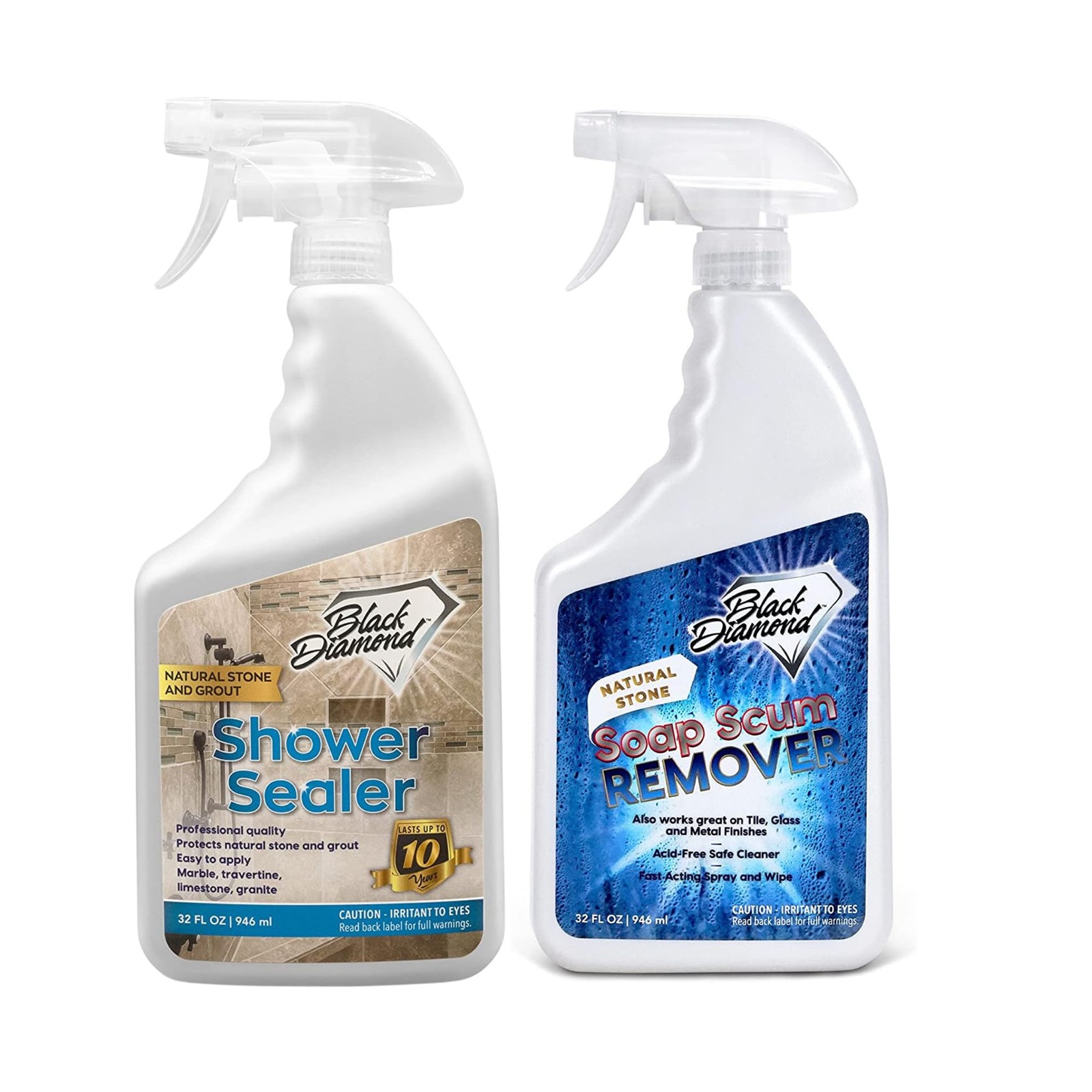 Natural Stone Shower Soap Scum Spray. For Cleaning Bathtubs, Glass Doors, Tub…