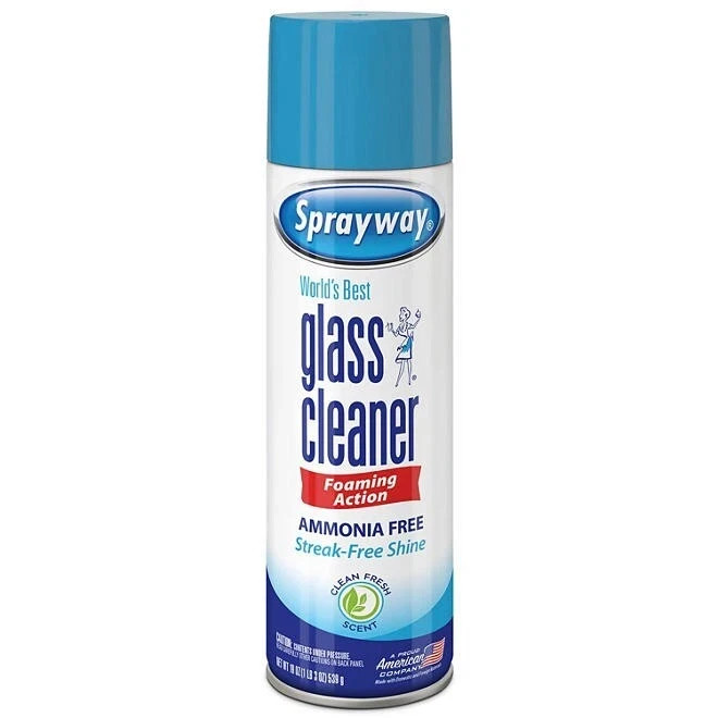 SHIPS FREE SAME DAY- Sprayway, Glass Cleaner, 19 Oz Cans, Pack of 4