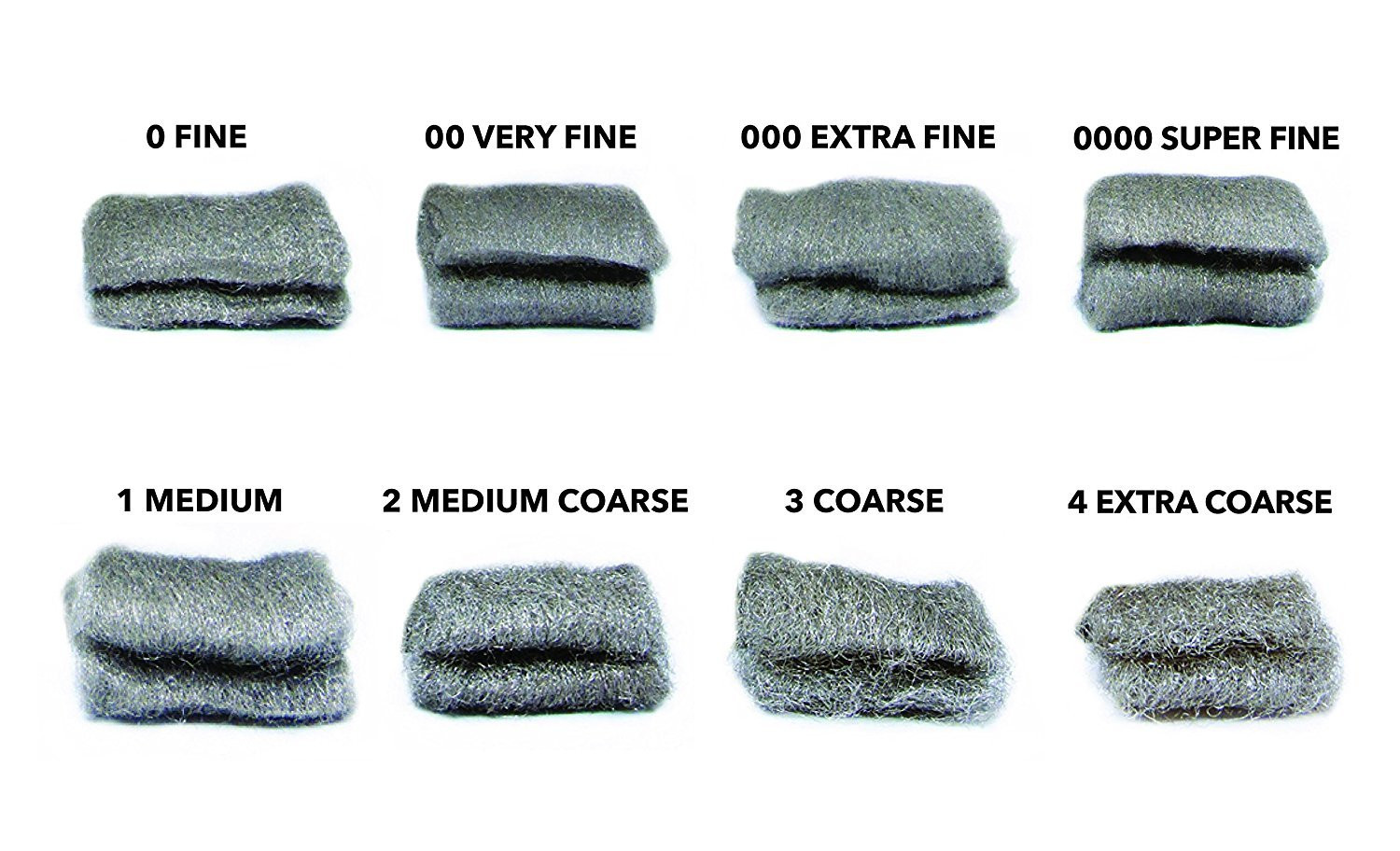 0321 Steel Wool, 000 Extra Fine (Pack of 8)