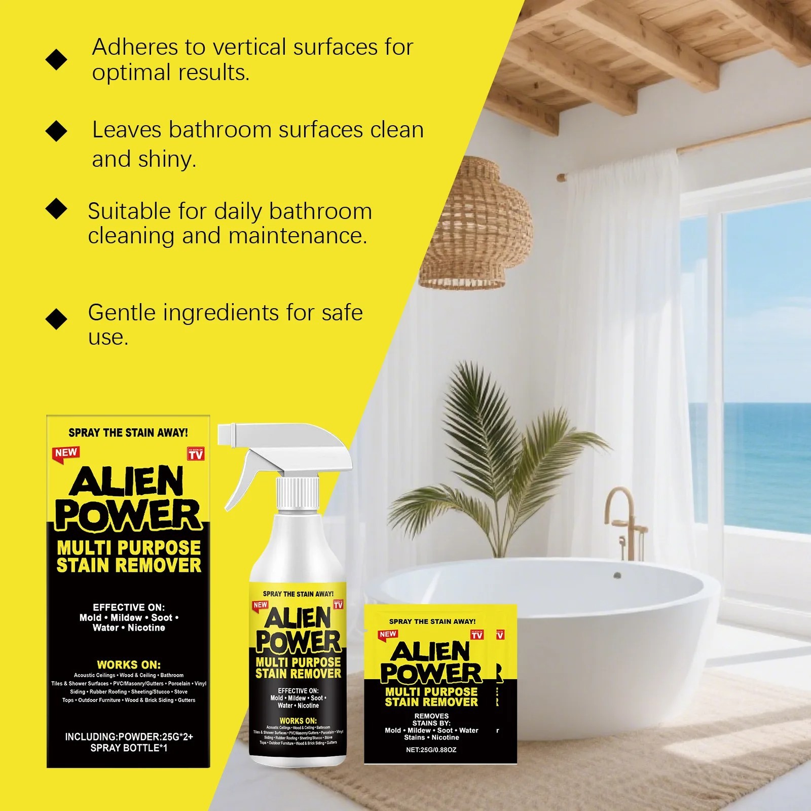 1pc Alien Power Multi Purpose Stain Remover Spray Mold Mildew Grime Cleaner for