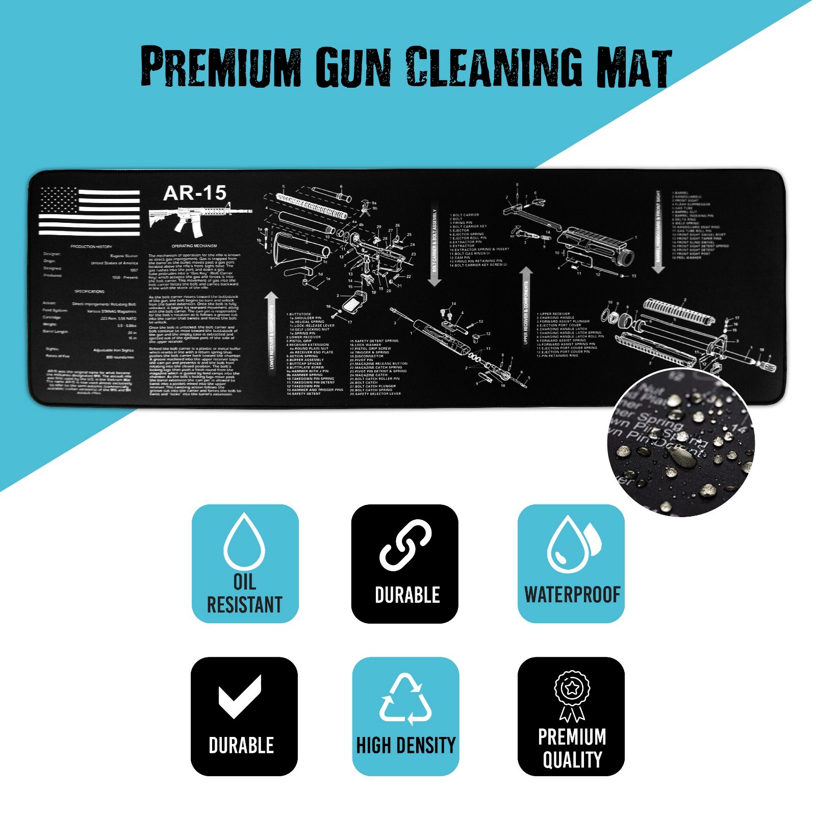 AR 15 Gun Cleaning Mat Mouse pad