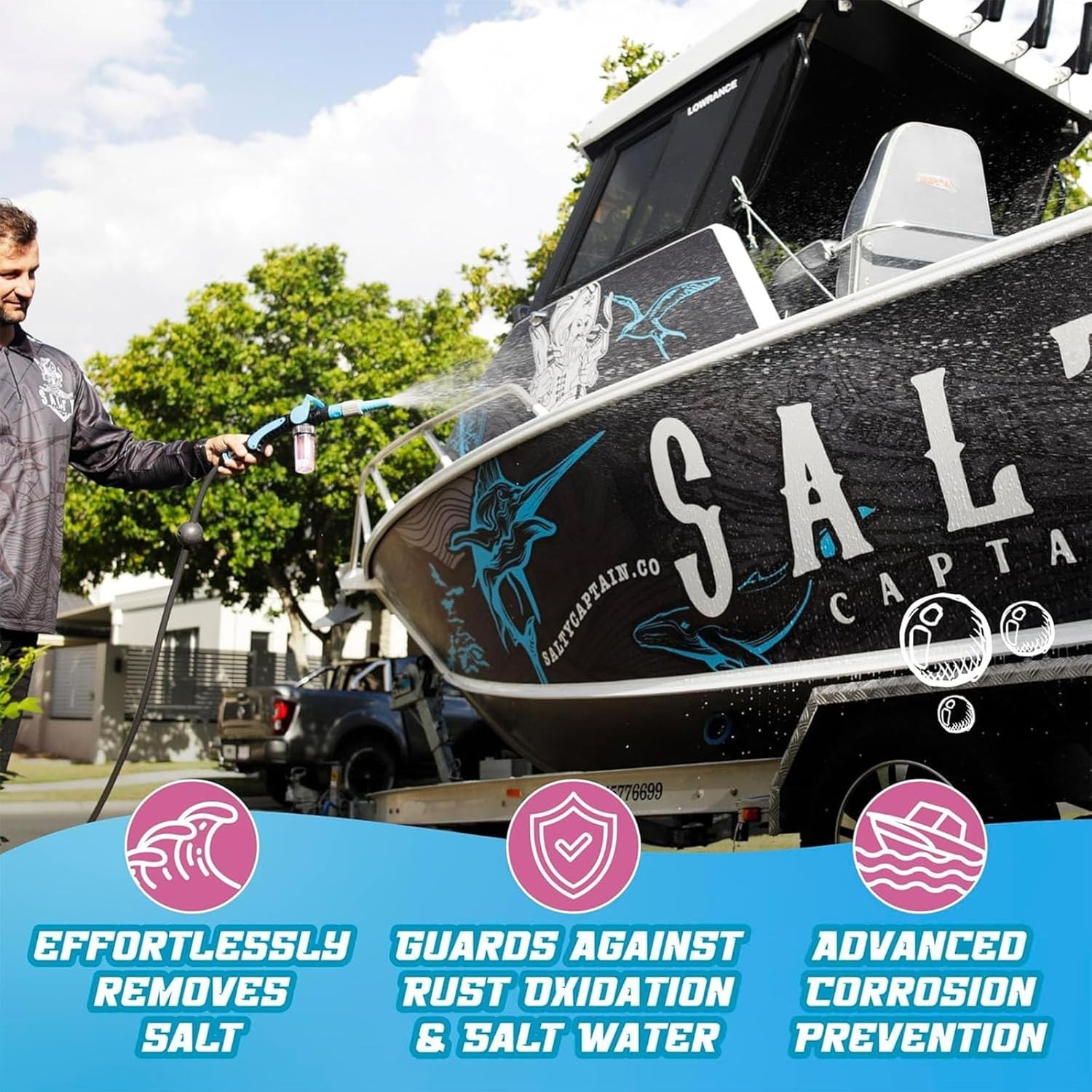 Foaming Salt Remover Wash – Eco-Friendly Cleaner for Boats, Cars, JetSkis