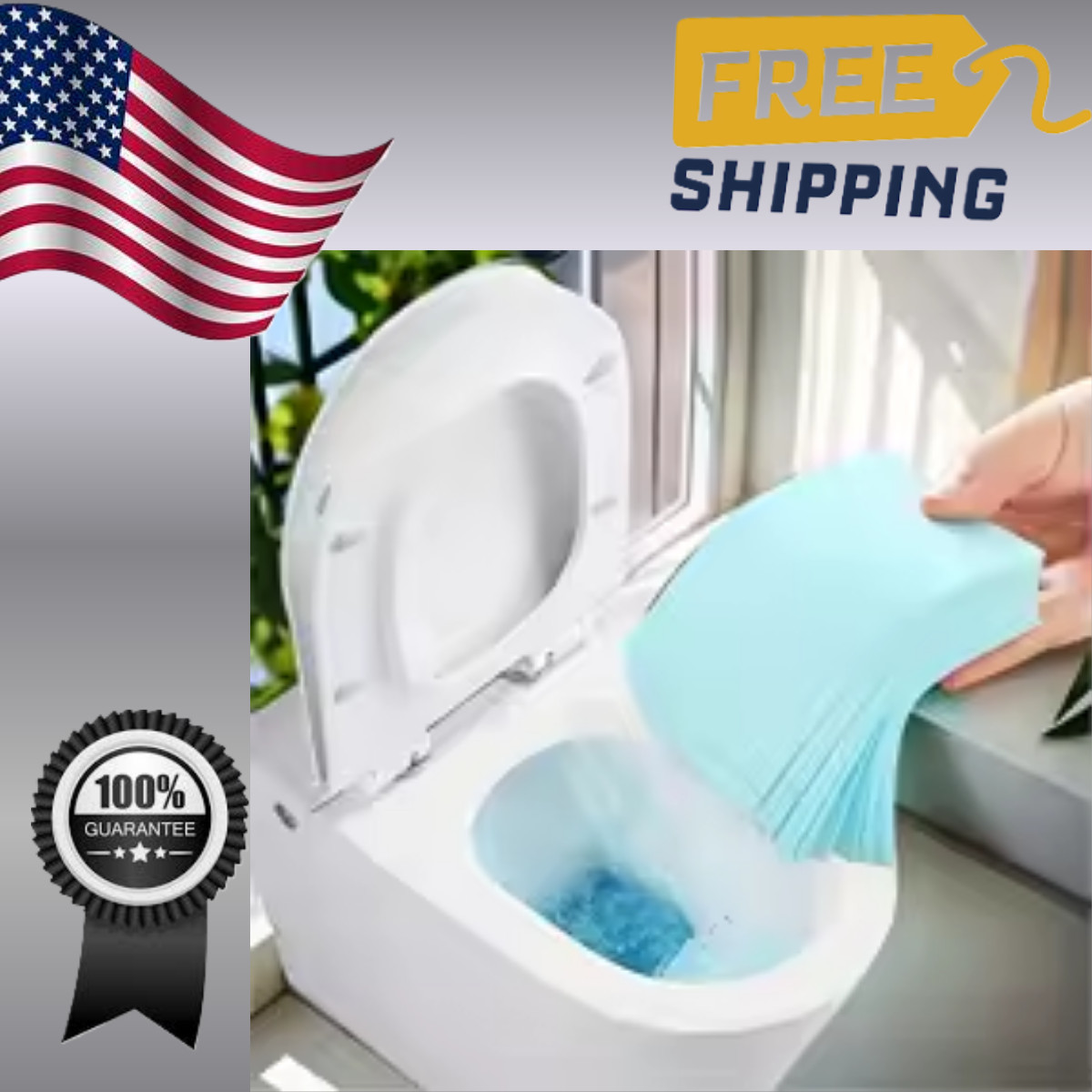 30PCS Toilet Cleaner Sheets Floor Cleaning Tablets Mopping Floor Toilet Cleaning
