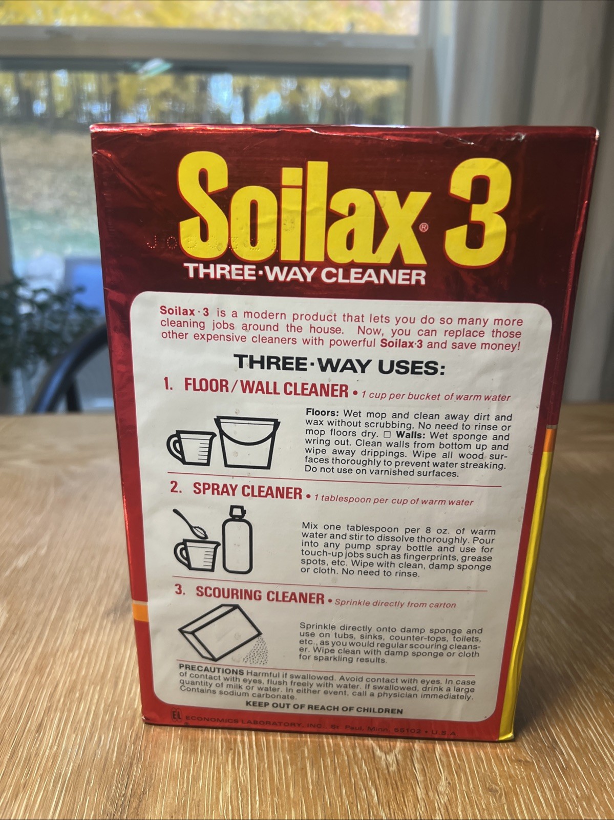 Vintage Soilax 3 Powdered Cleaner 44 oz Box New Old Stock Lemon Tv Prop Movie