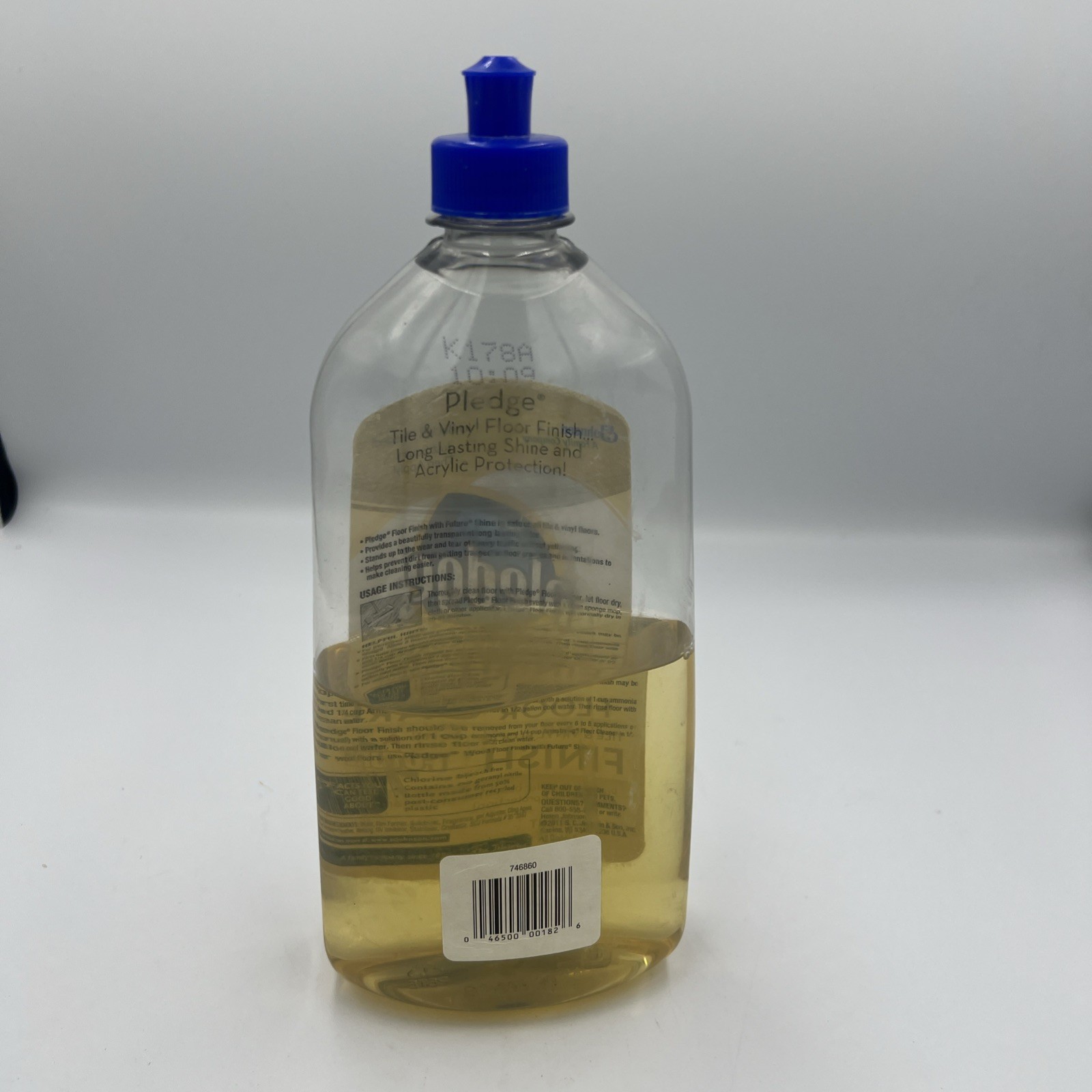 Pledge FLOOR CARE Tile & Vinyl Floor Finish w/ FUTURE SHINE 27 Oz . **60% Full