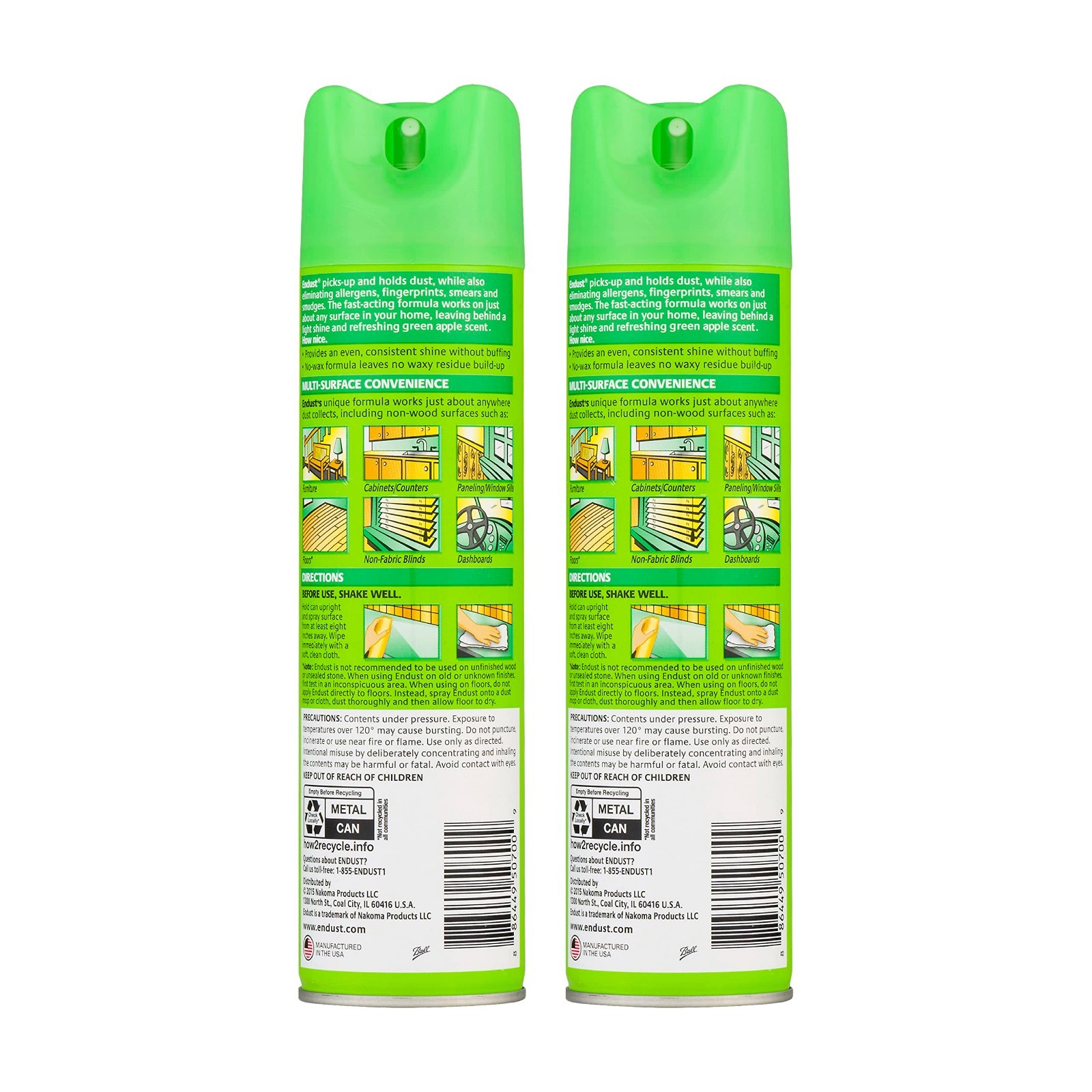 Multi-Surface Cleaning Spray, Green Apple Scent, 2 Pack – Dust & Shine Cleaner