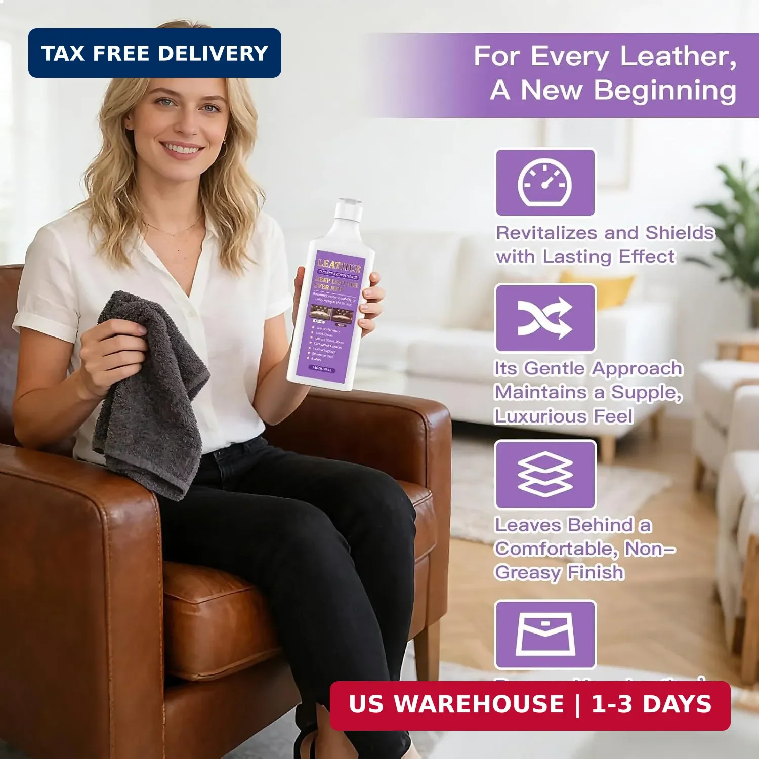 Leather Cleaner & Conditioner – Cleans, Nourishes, Restores & Maintains, Crafted