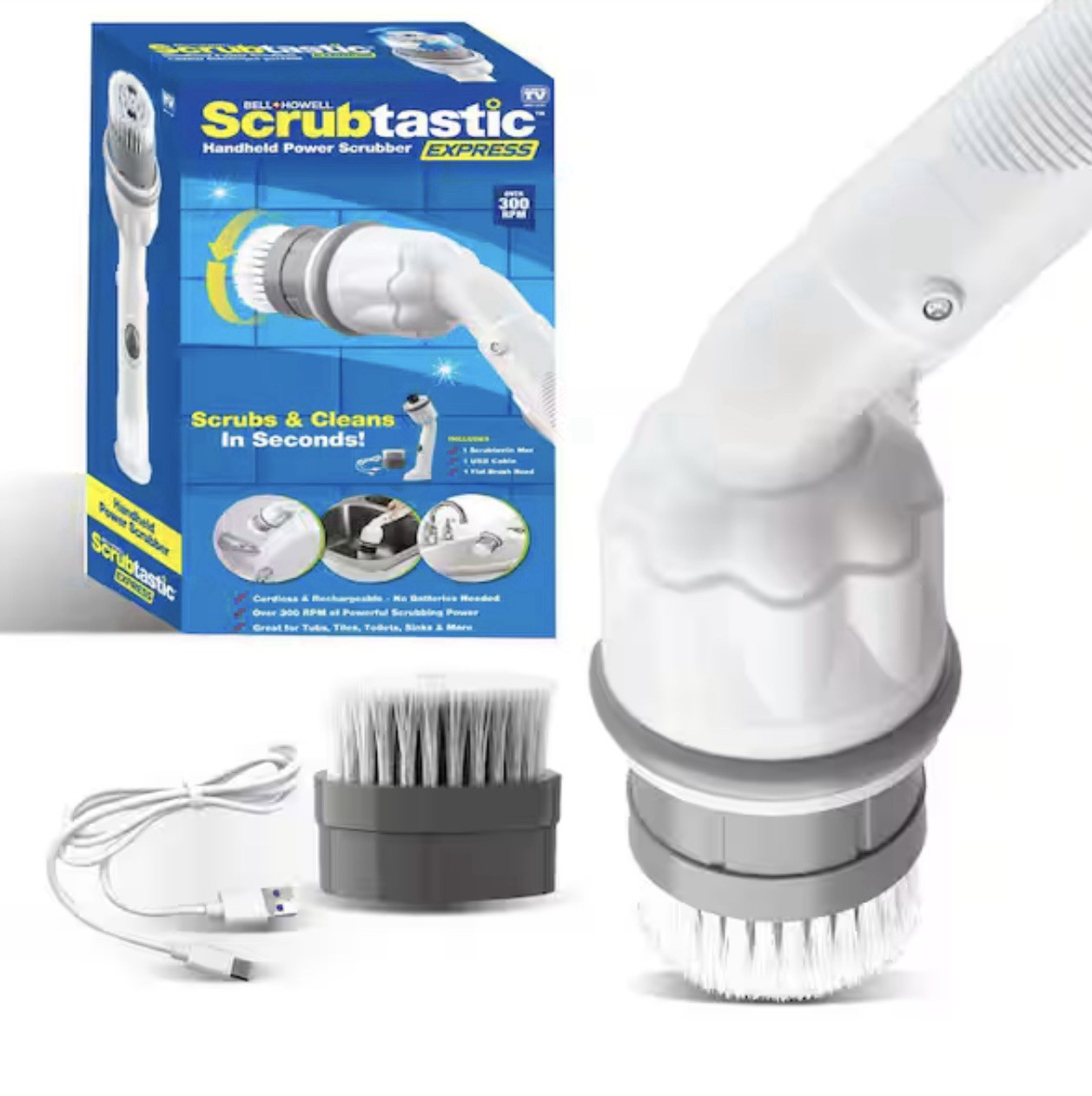 Scrubtastic Express Hand Held Power Rechargeable Scrubber, MSRP $30