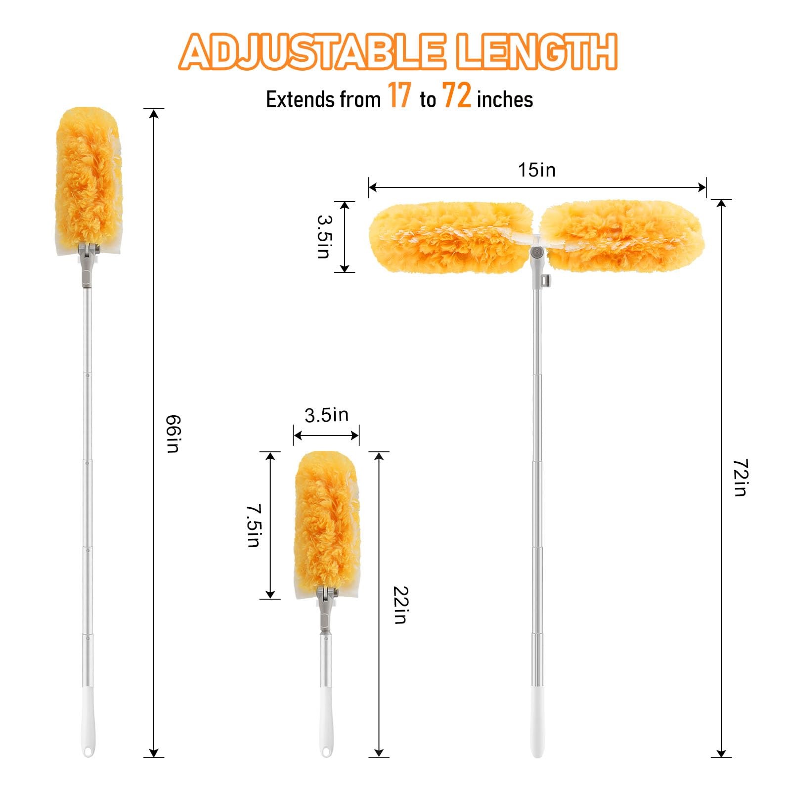 6 ft Extendable Duster Handle with 20 Refills, with Swiffer Dusters for Clean…