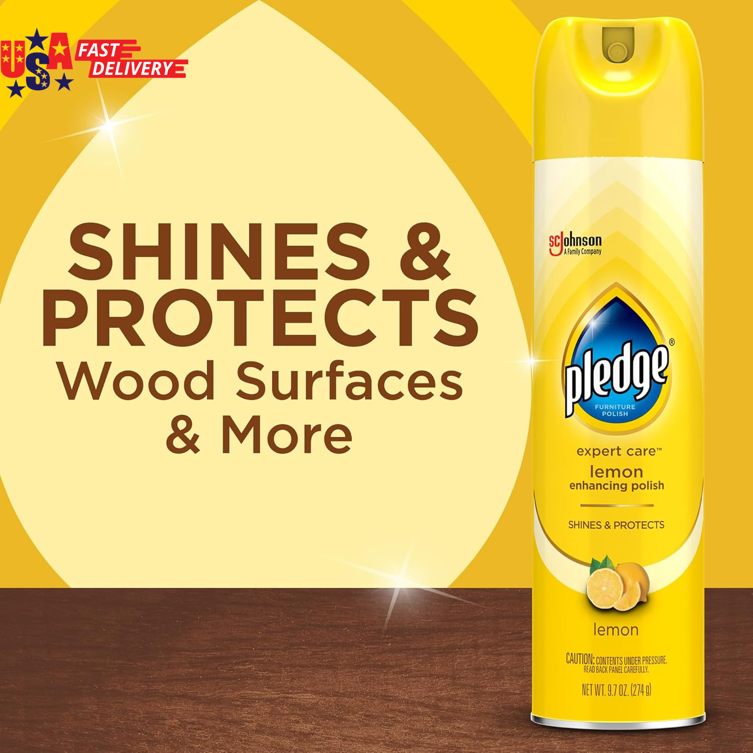 Pledge Enhancing Polish Spray, Wood Furniture & Stainless Steel Polish, Remove D