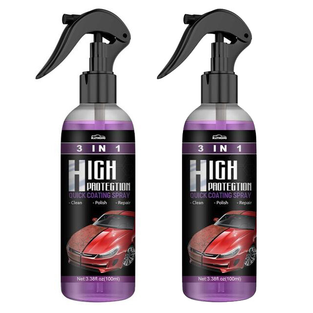 100ML 3 in 1 High Protection Quick Car Coat Ceramic Coating Spray Hydrophobic