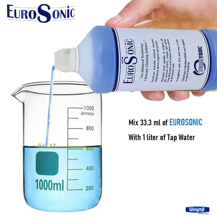 Eurosonic Cleaning Solution 8 Oz Ultrasonic Cleaner Concentrate 30:1 With Adv…