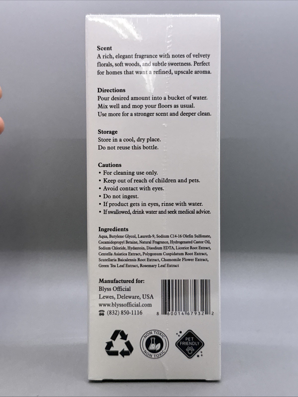 {W12} Blyss Mop Soap Royalty 16.9 Fl Oz Exp. 2029 NEW