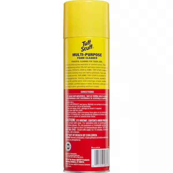 Tuff Stuff 22oz Multi-Purpose Foam Cleaner Automotive & Home Industrial Strength