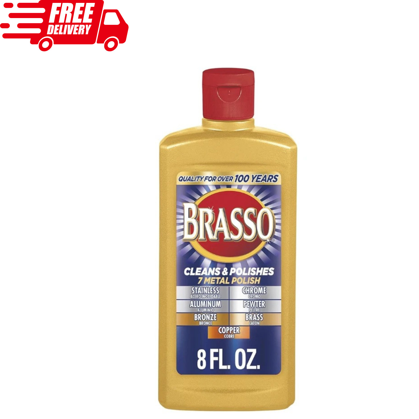 Brasso-2660089334 Multi-Purpose Metal Polish, 8 FL Oz (Pack of 1)