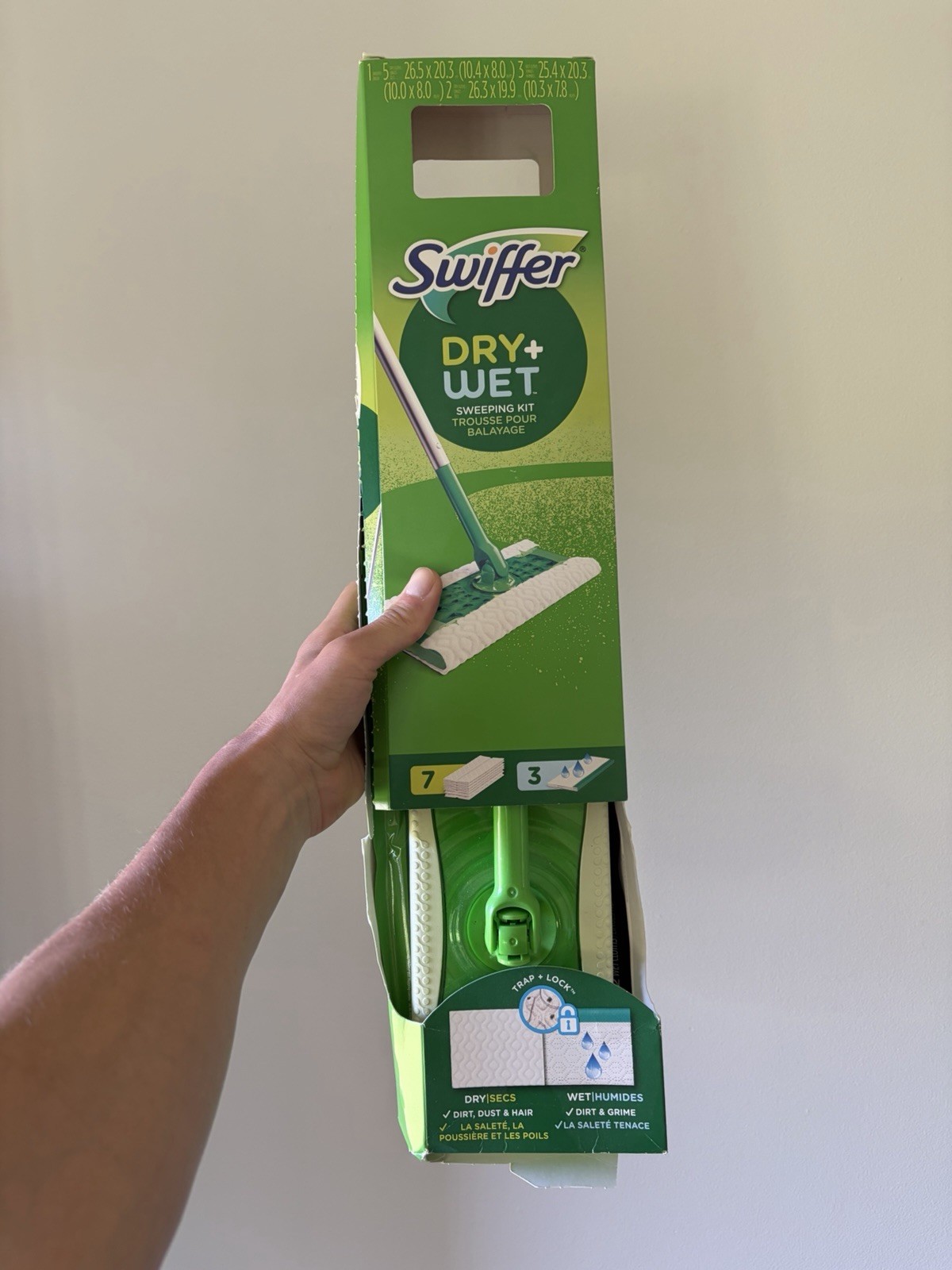 Swiffer 92814 Sweeper Dry + Wet Green Cordless Standard Hard Floor Deep Cleaner