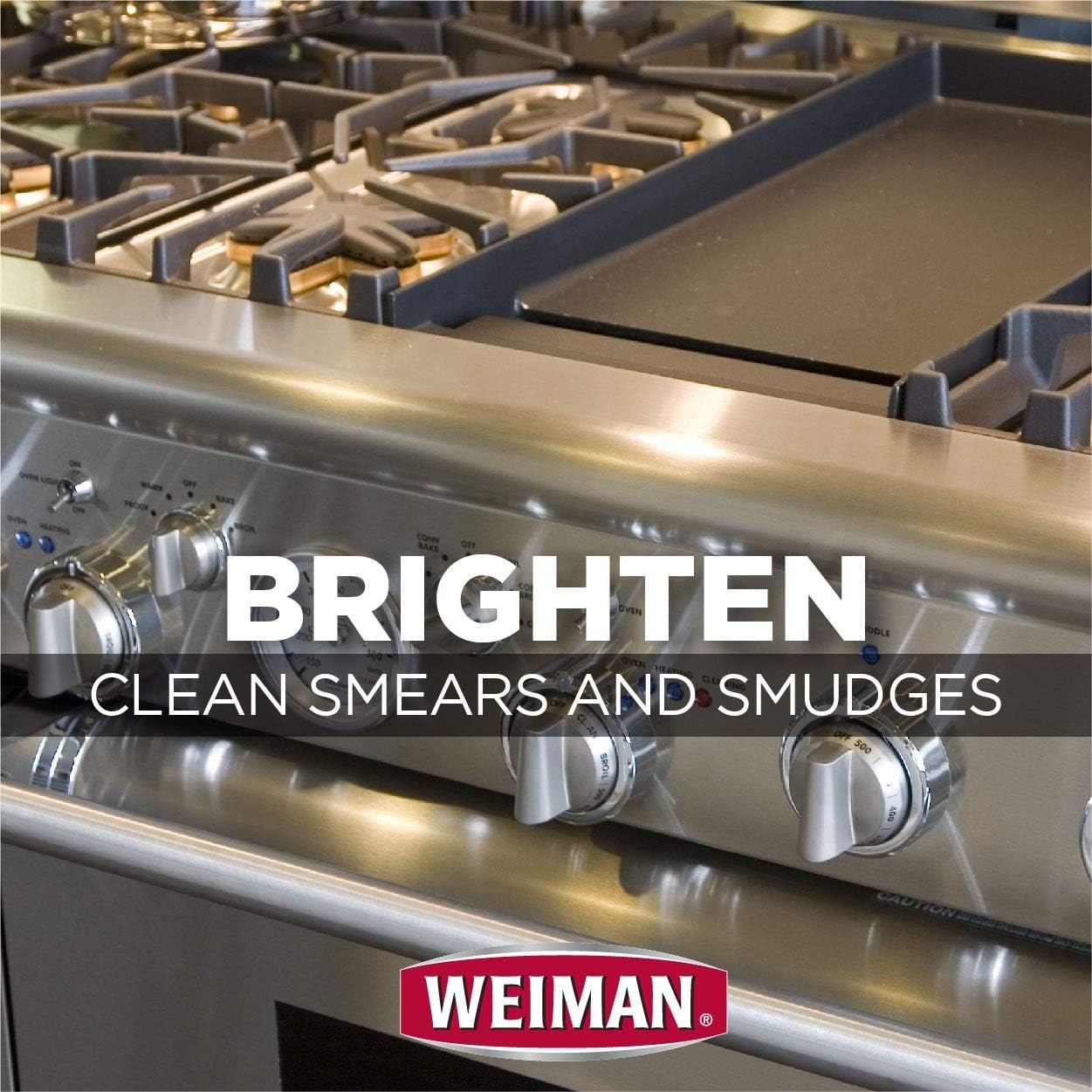 Weiman Stainless Steel Cleaner and Polish – Streak-Free Shine for Refrigerators,