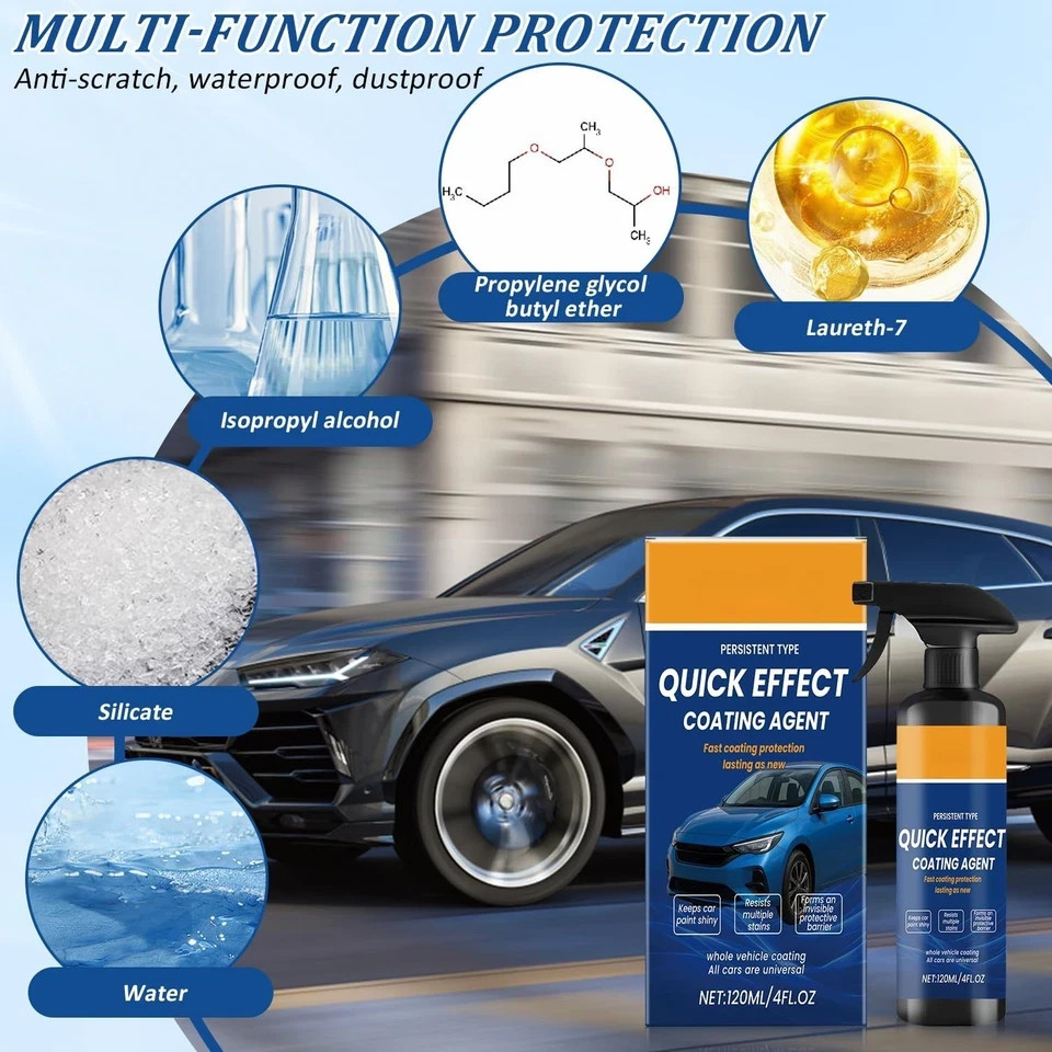 2PCS Advanced Car Quick-Acting Coating Agent Spray, Car CoatingSpray, Car
