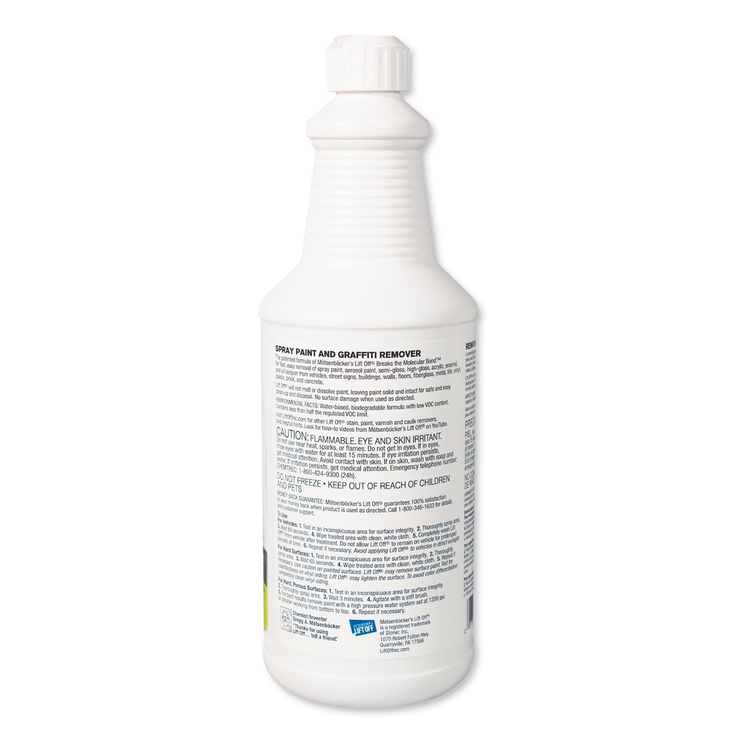 Motsenbocker’s Lift-Off® 4 Spray Paint Graffiti Remover, 32oz, Bottle, 6/Carton