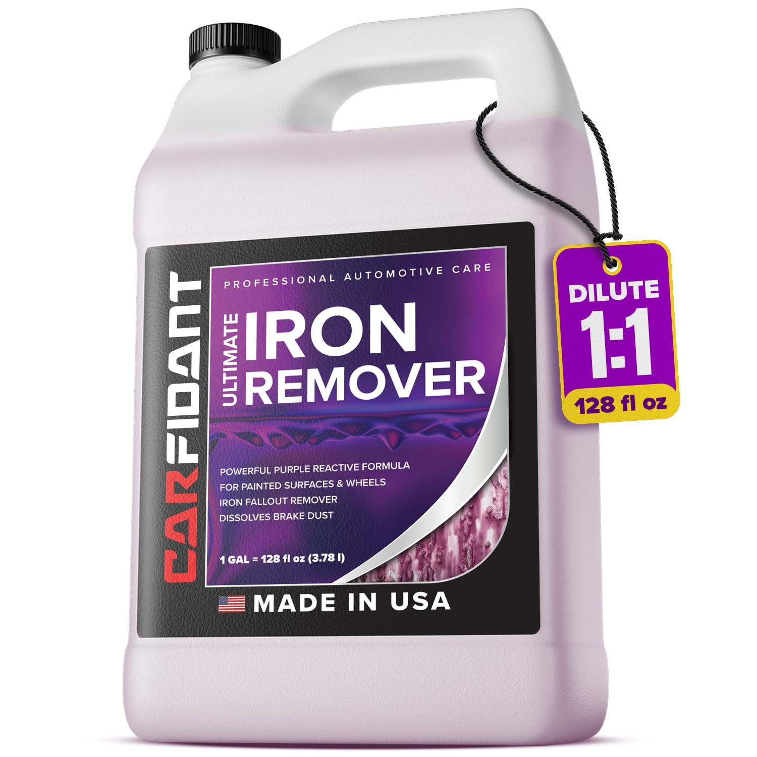 Iron Remover for Car Detailing – Iron Decon Spray, Pulls Out Brake Dust, Rust &