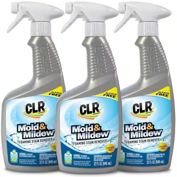 CLR Mold & Mildew Foaming Stain Remover Bleach Free 32 oz 3-Pack