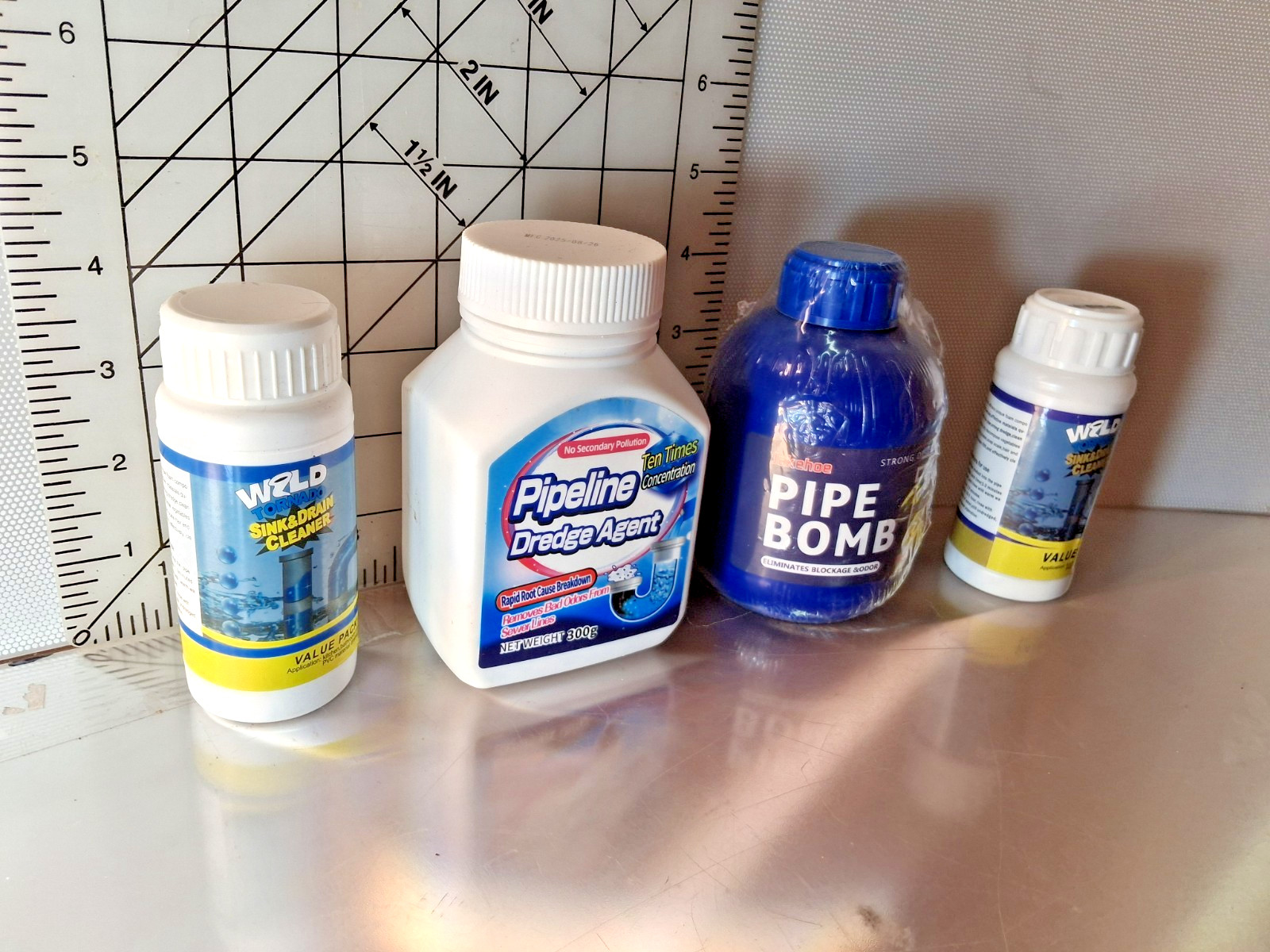 Lot of 4, Powerful Sink Drain Cleaner High Efficiency Clogging Cleaner,4/Pack