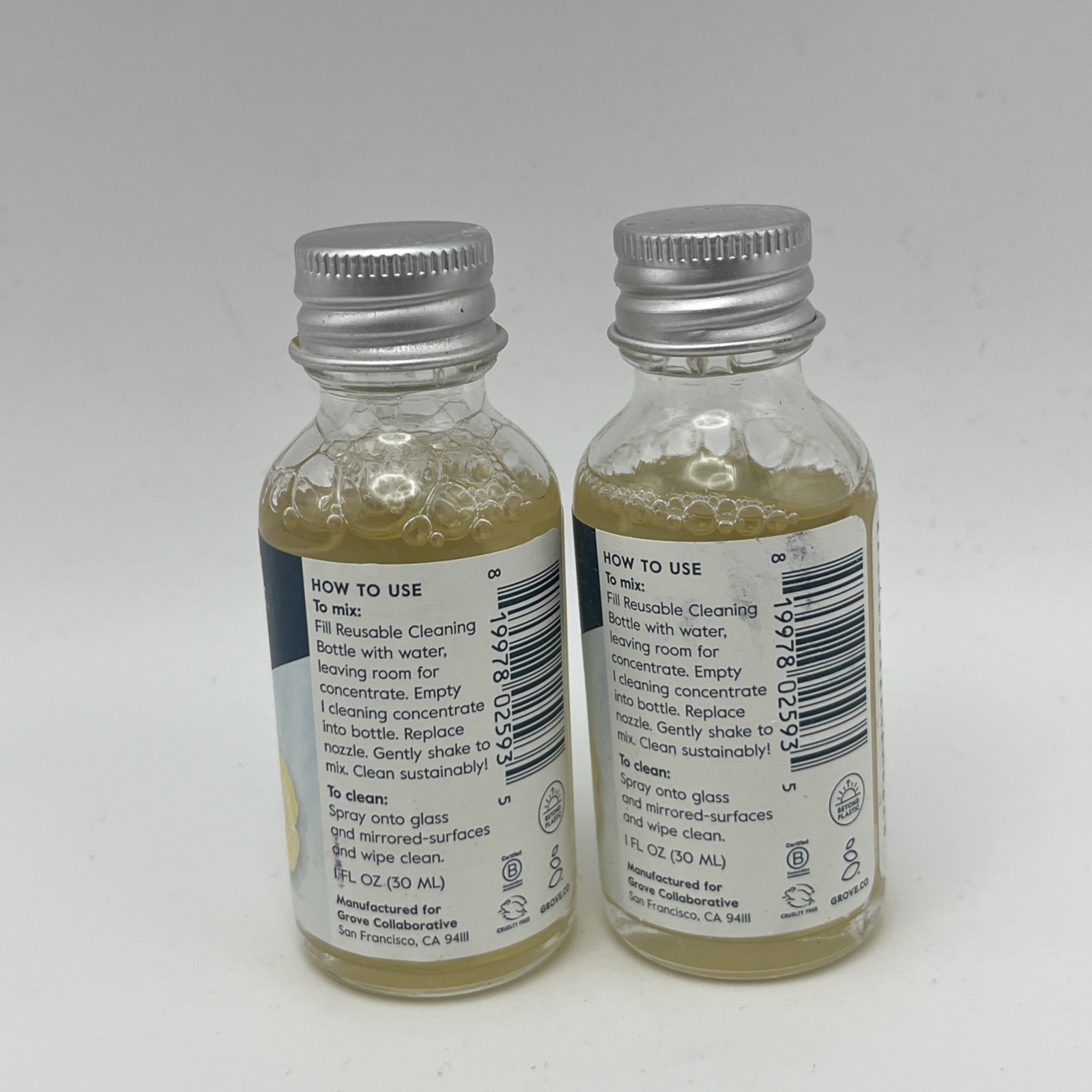 GROVE CO. Glass Cleaner Concentrates CITRON & WHITE ROSE – 2 pack