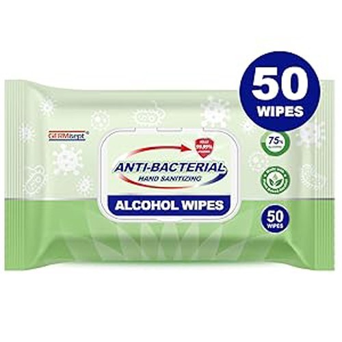2X50 WIPES Multi-Purpose Office/Auto Alcohol Wipes 2 PACKS: 100 | DISTRIBUTOR