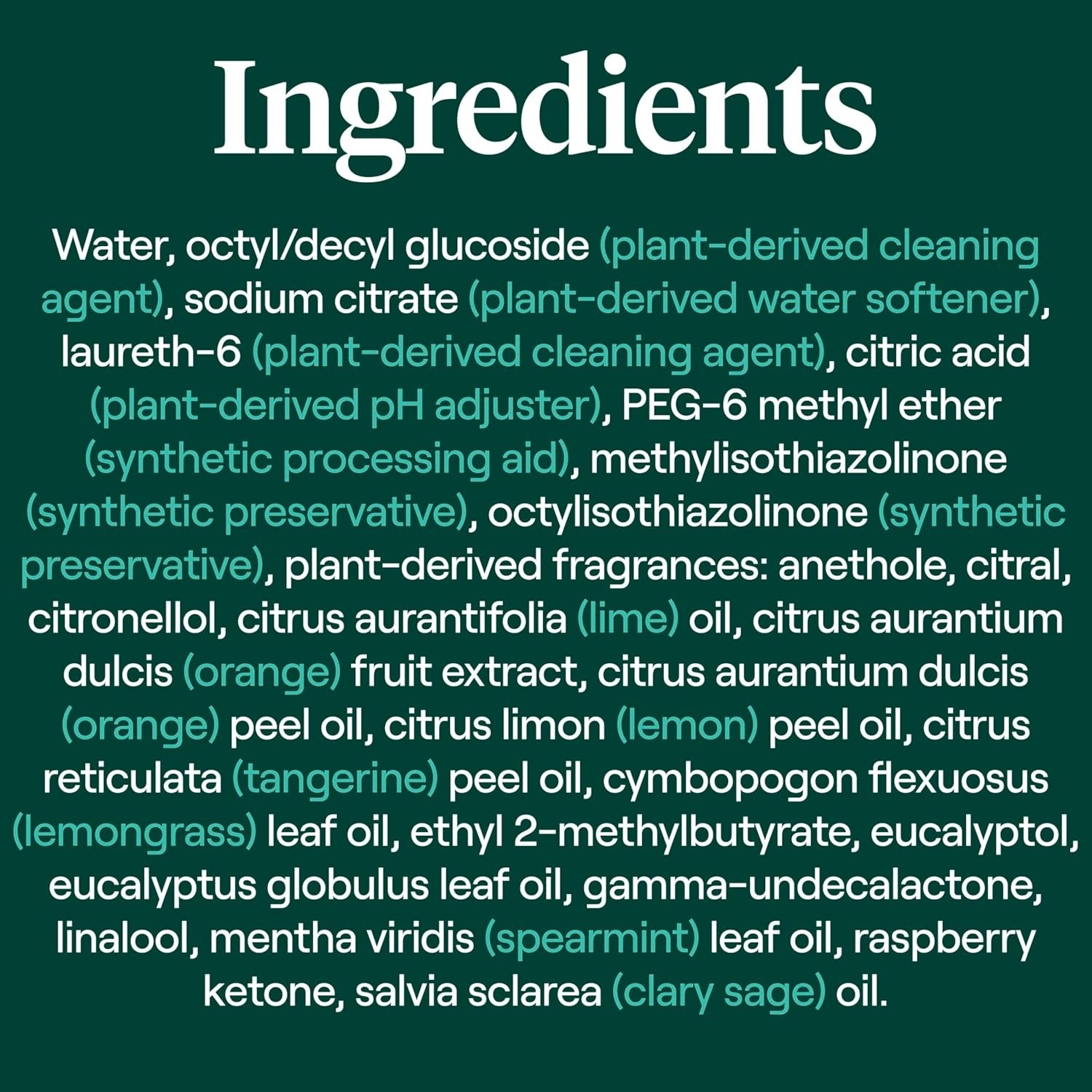 Eco-Friendly Seventh Generation Yuzu Basil All-Purpose Cleaner, 92 fl oz Total