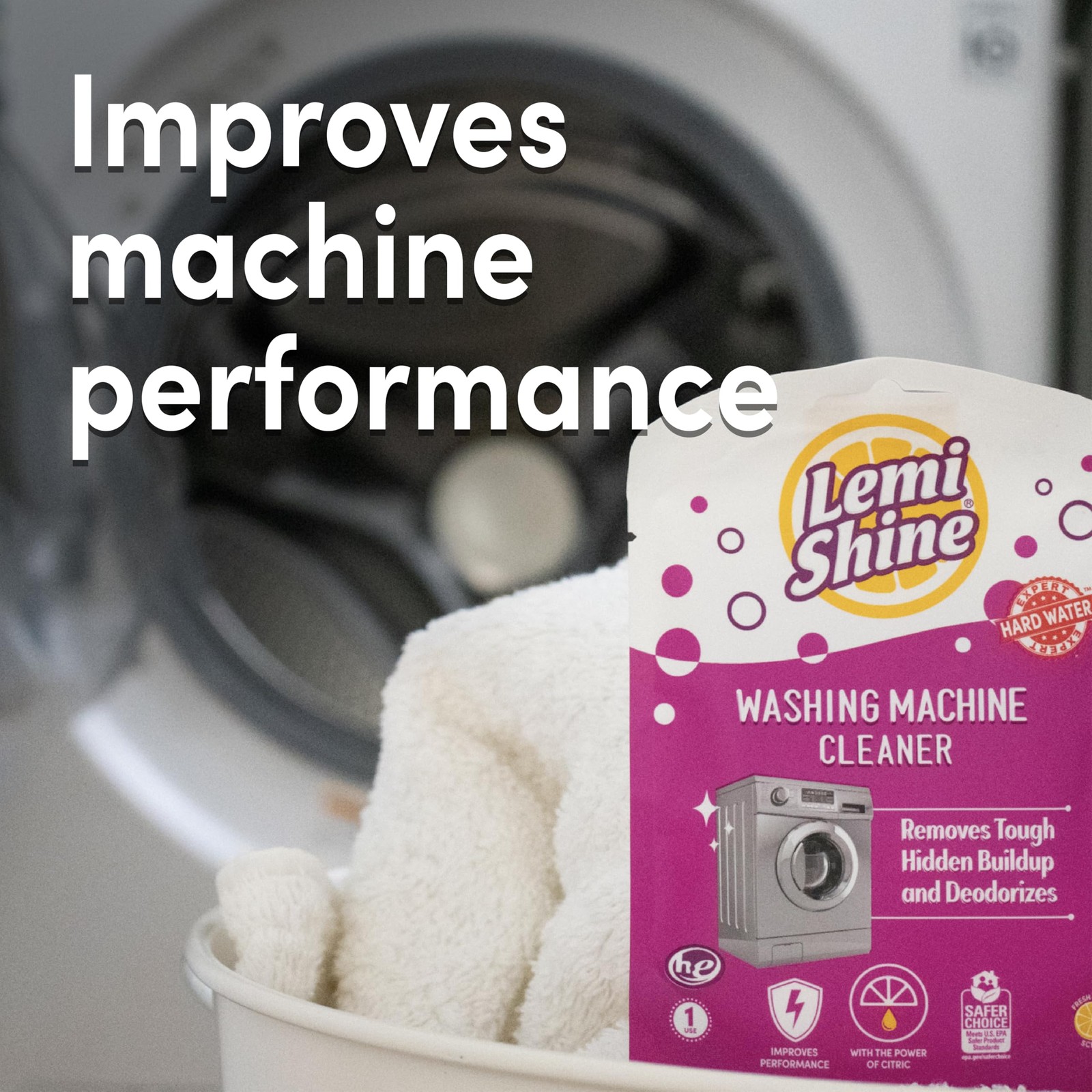 1 PC Washing Machine Cleaner Restore Performance Biodegradable Descaler Wash