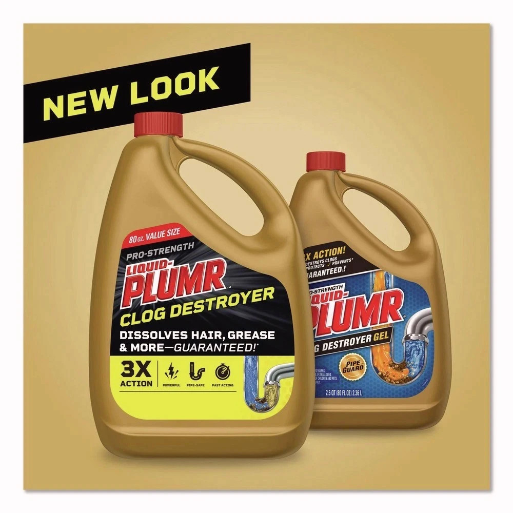 Liquid Plumr 00228EA 80 oz. Gel Pro-Strength Full Clog Destroyer New