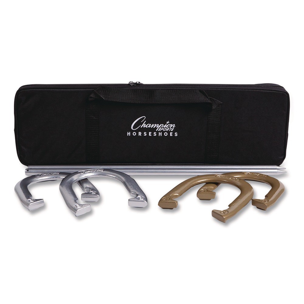 Champion Sports CG205 Deluxe Horseshoe Tournament Set (6/Set) New