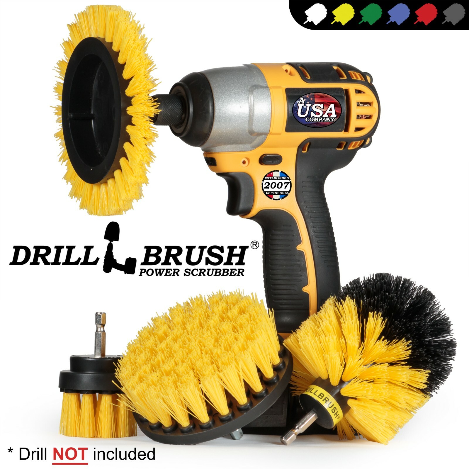 Shower Cleaning Rotary Drill Brush Kit – Power Brush Scrubber for Bathroom