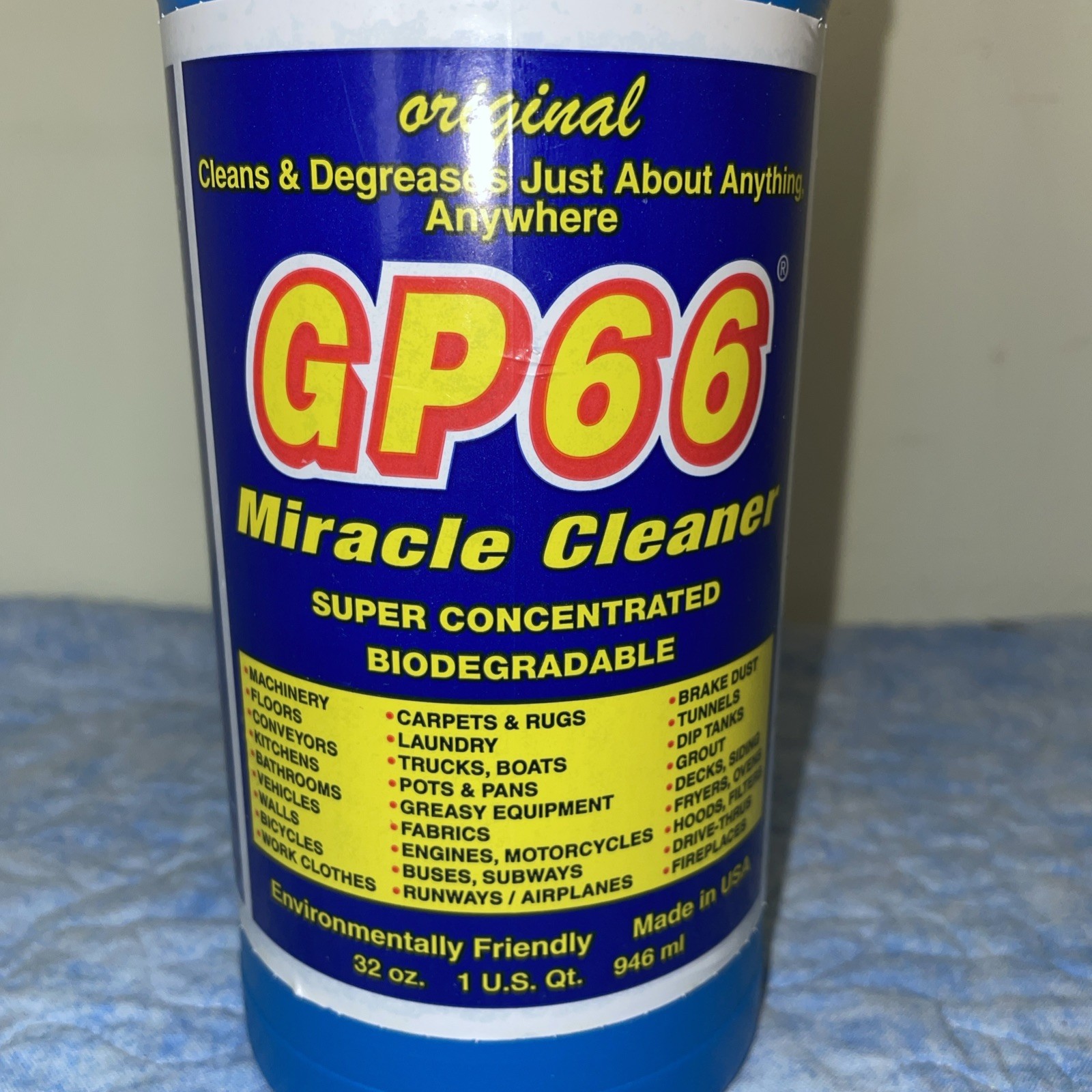 GP66 Miracle Cleaner Concentrated Biodegradable 32 oz Sealed