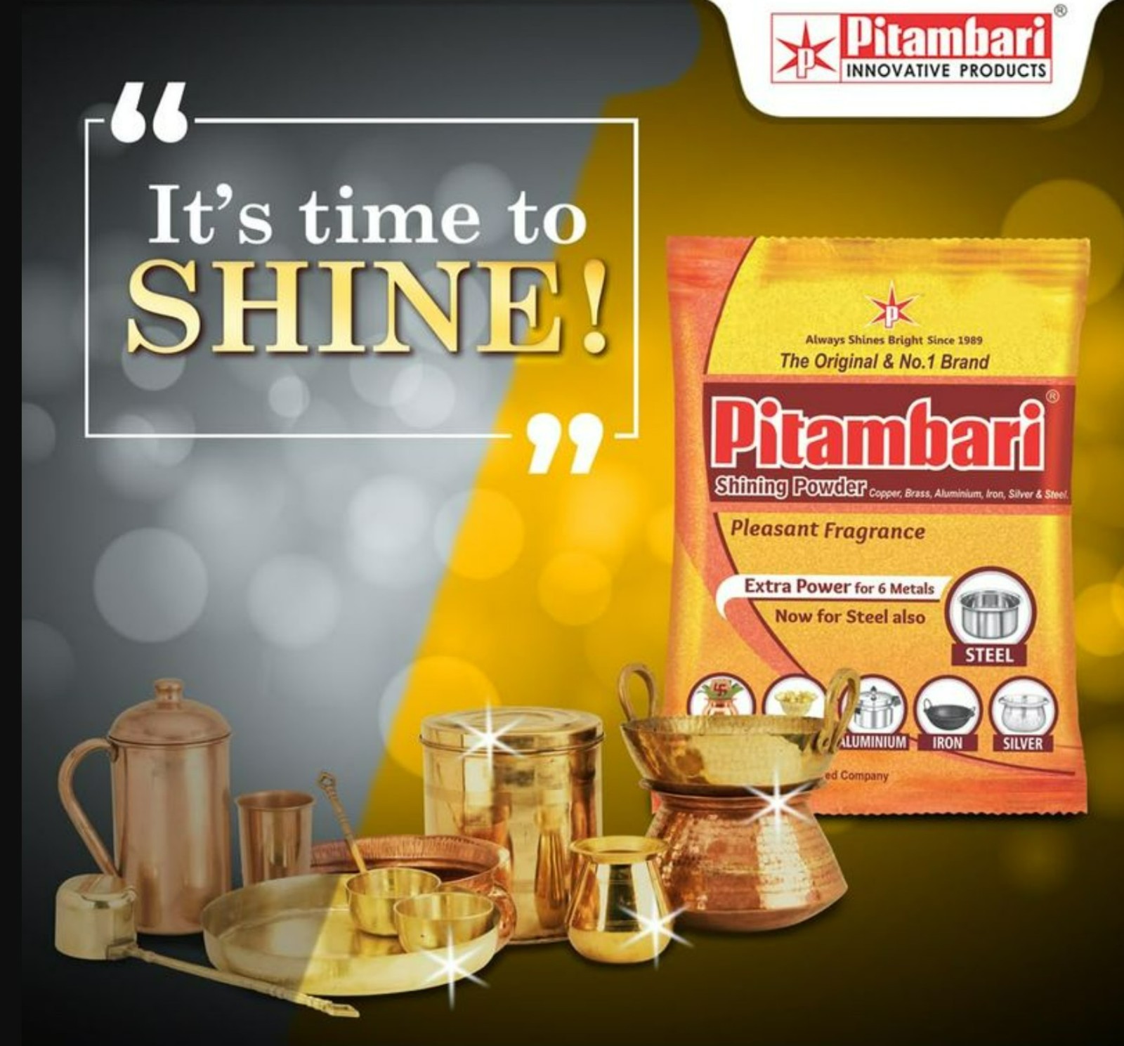 Pitambari Shining Powder – 200g (Pack of 3) Brand: Pitambari