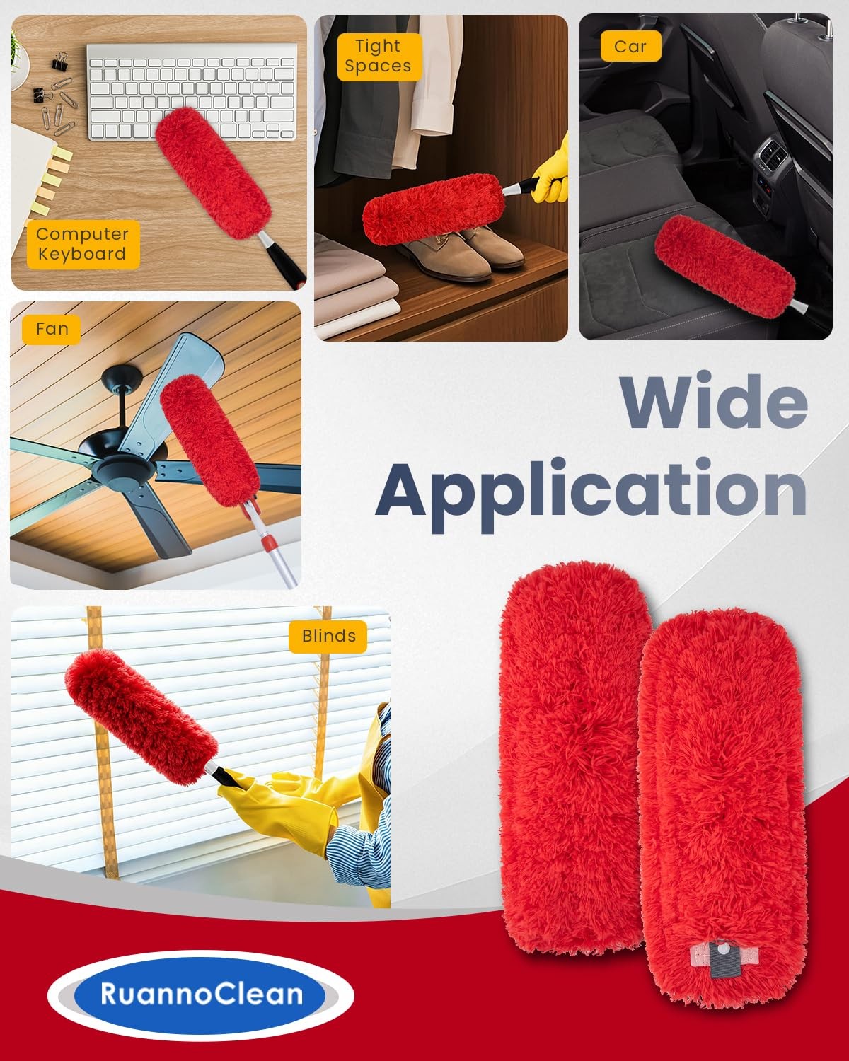 Microfiber Duster Refills Compatible with OXO Good Grips Hand Duster, Reusabl…