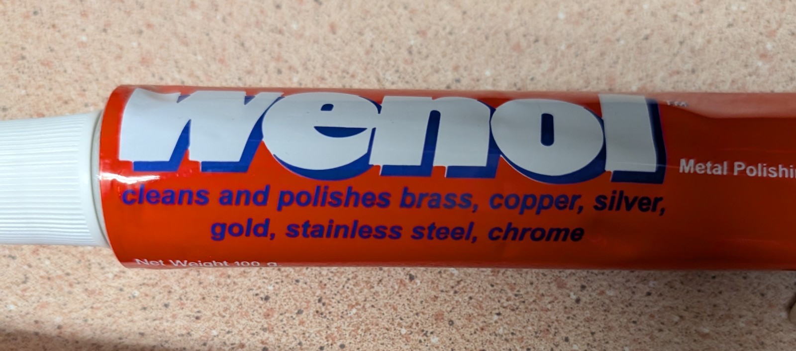 WENOL Metal Polish Cream 100g. Pink Cream Great Instrument Polish!