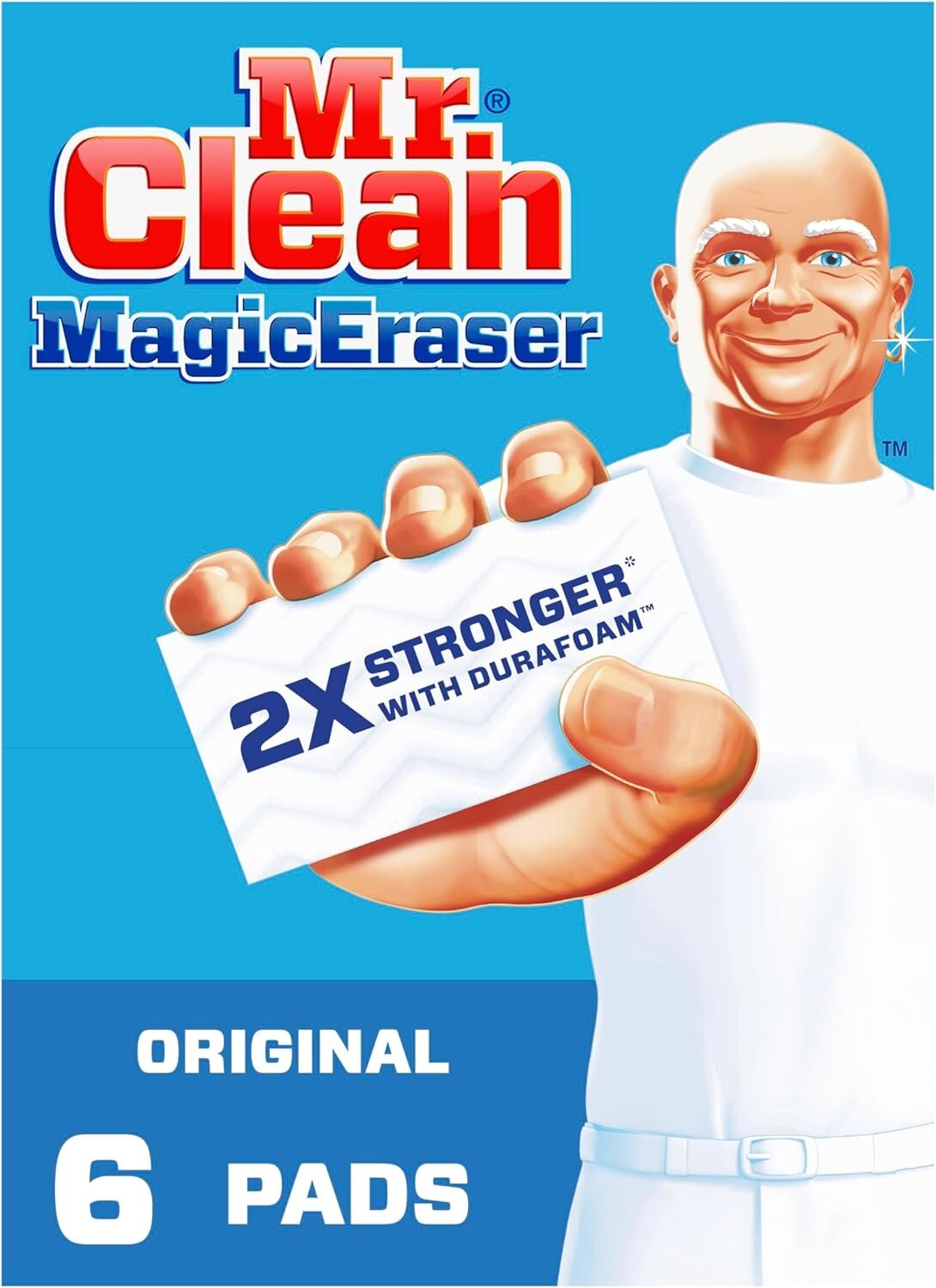 Mr. Clean Magic Eraser Original Cleaning Pads with Durafoam White 6 Count