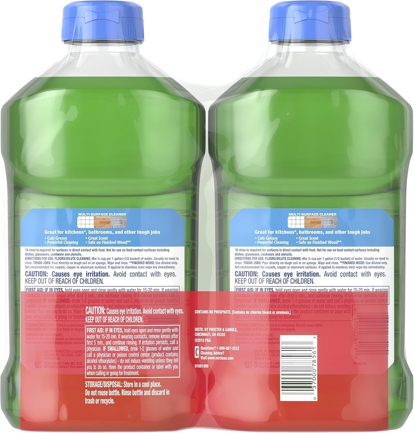 Mr. Clean Liquid All Purpose Multi-Surface Cleaner | with Gain Original – 45 Oun