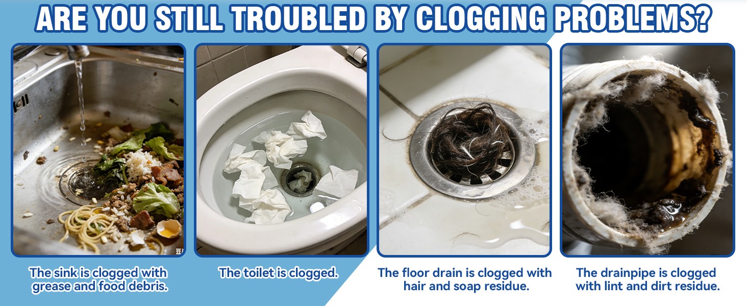 Powerful Drain Clog Remover, 260g Pipeline Dredging Ant & Drain Cleaner