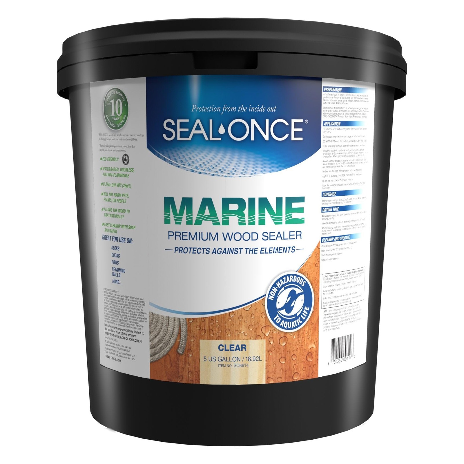 SealOnce Marine Premium Wood Sealer Waterproof Sealant Wood Stain and Seale…