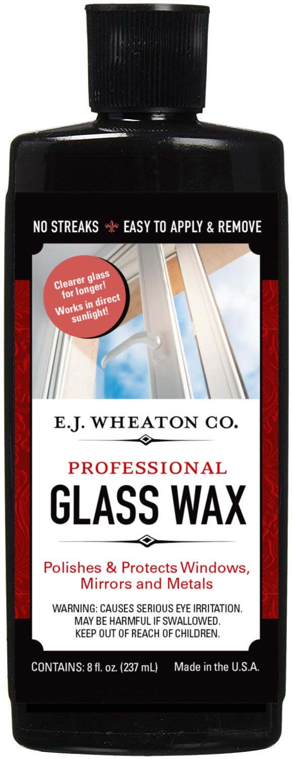 Glass Wax Polish for Windows, Mirrors & Metal – Easy Apply & Remove, USA Made